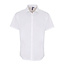 Basic poplin stretch overhemd korte mouw heren wit