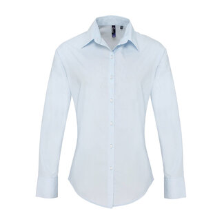 Premier Basic poplin blouse lange mouw ♀