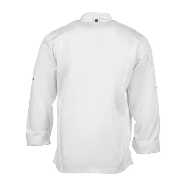 Premium koksbuis lange mouw met rits unisex wit