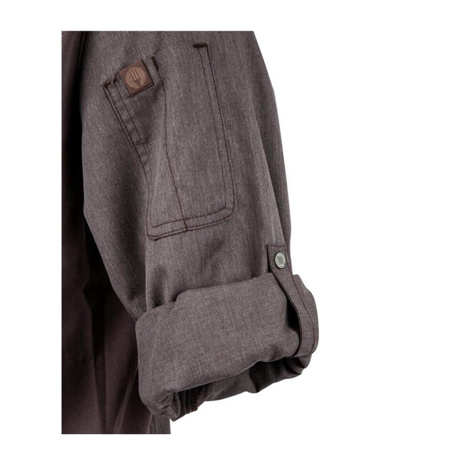 Premium koksbuis lange mouw met rits unisex grijs