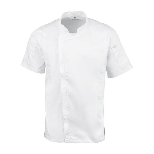 Chef Works Premium koksbuis korte mouw met rits unisex wit