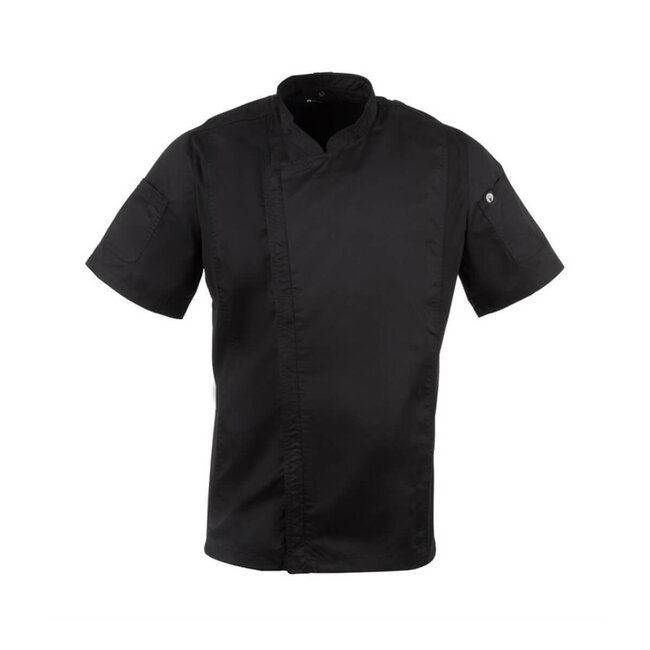 Premium koksbuis korte mouw met rits unisex zwart