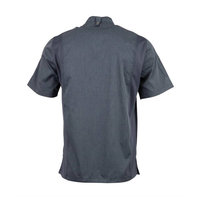 Premium koksbuis korte mouw met rits unisex navy blauw