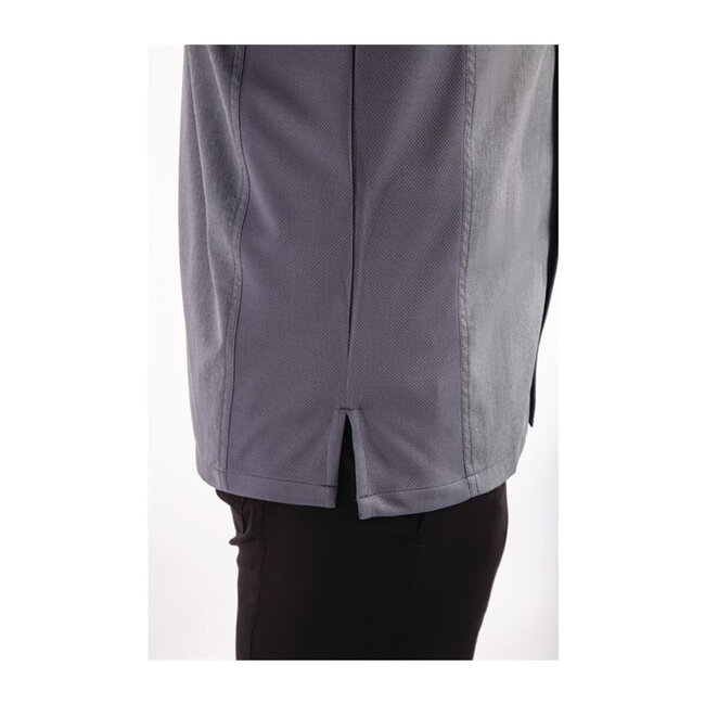 Premium koksbuis korte mouw met rits unisex navy blauw