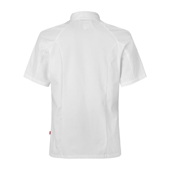 Basic koksbuis heren in recht model korte mouw wit