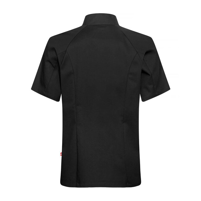 Basic koksbuis heren in recht model korte mouw zwart