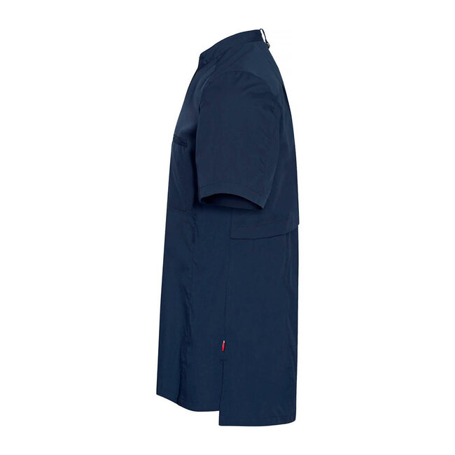 Premium kokshemd luchtig en koel unisex stretch navy-blauw