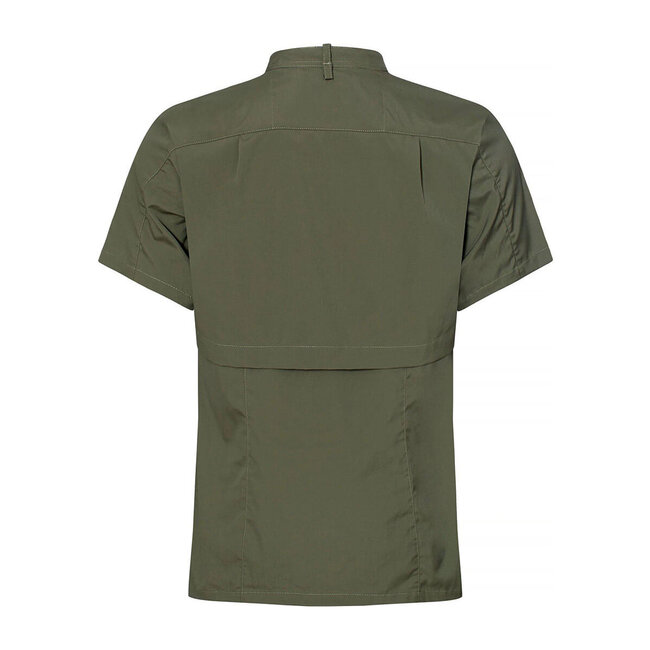 Premium kokshemd luchtig en koel unisex stretch olijfgroen