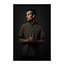 Premium kokshemd luchtig en koel unisex stretch olijfgroen