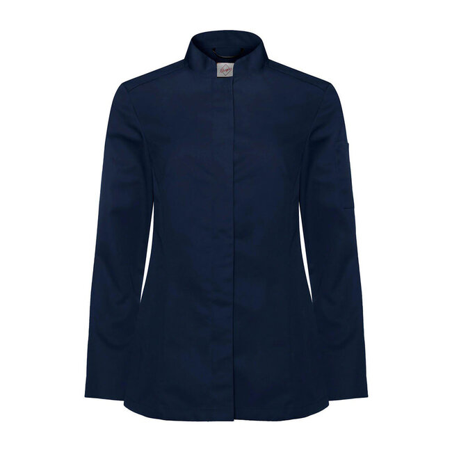 Segers Basic koksbuis dames lange mouw getailleerd navy-blauw