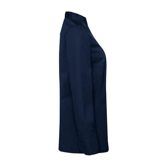 Basic koksbuis dames lange mouw getailleerd navy-blauw