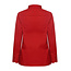 Basic koksbuis dames lange mouw getailleerd rood