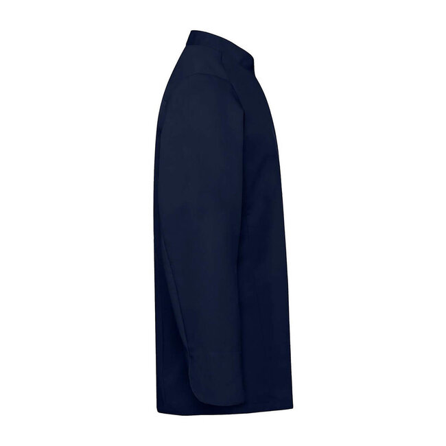 Basic kokshemd heren lange mouw getailleerd navy-blauw
