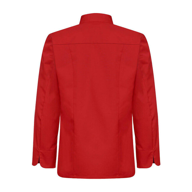 Basic kokshemd heren lange mouw getailleerd rood