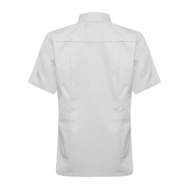 Basic kokshemd heren korte mouw getailleerd licht grijs