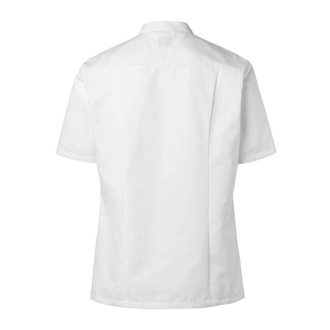 Basic kokshemd heren korte mouw getailleerd wit