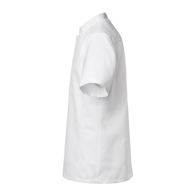 Basic kokshemd heren korte mouw getailleerd wit