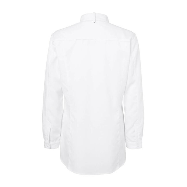 Premium kokshemd dames lange mouw getailleerd zwart