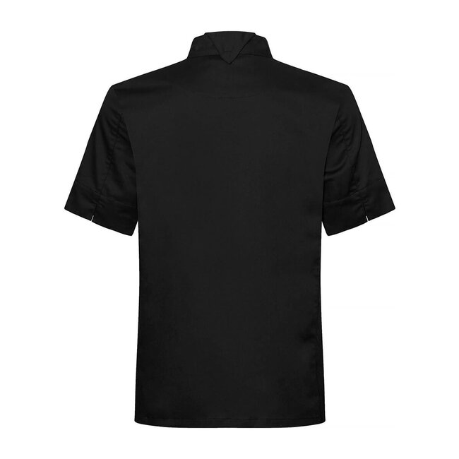 Premium koksbuis heren korte mouw stretch zwart