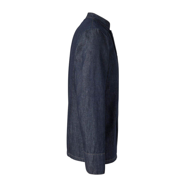 Premium koksbuis heren lange mouw denim donkerblauw
