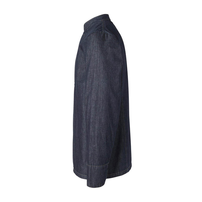 Premium koksbuis heren lange mouw denim donkerblauw