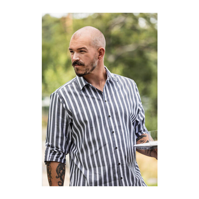 Basic overhemd heren gestreept