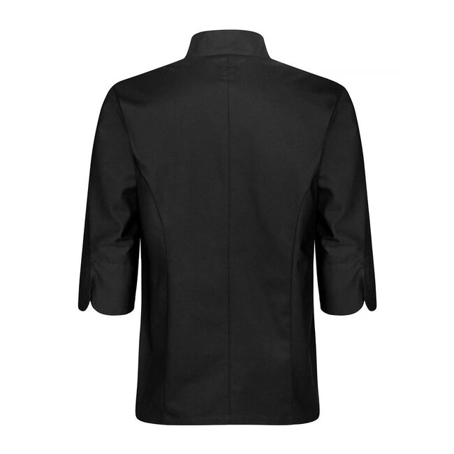 Basic koksbuis unisex driekwart mouw stretch zwart