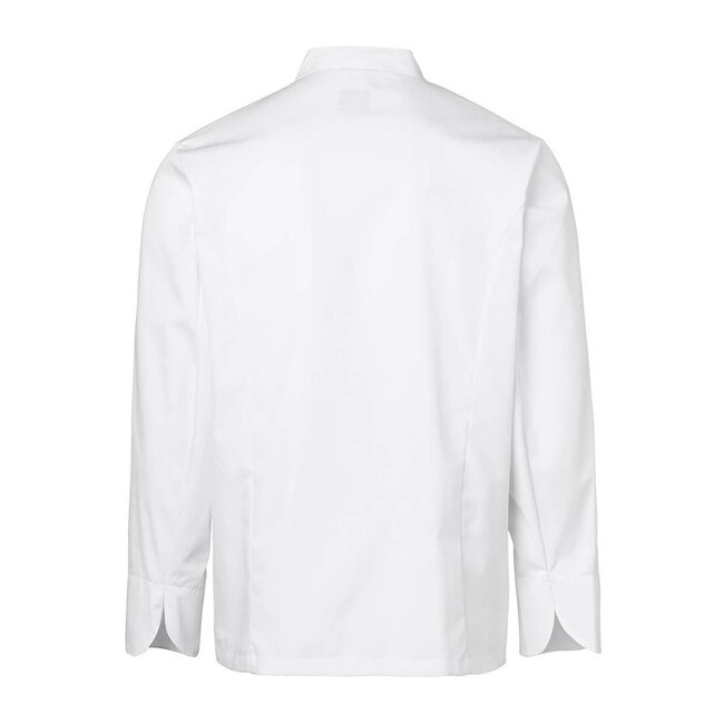 Basic koksbuis heren lange mouw wit