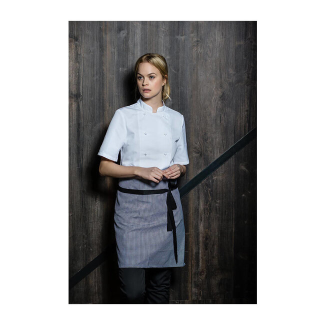 Basic sloof unisex kort pepita zwart