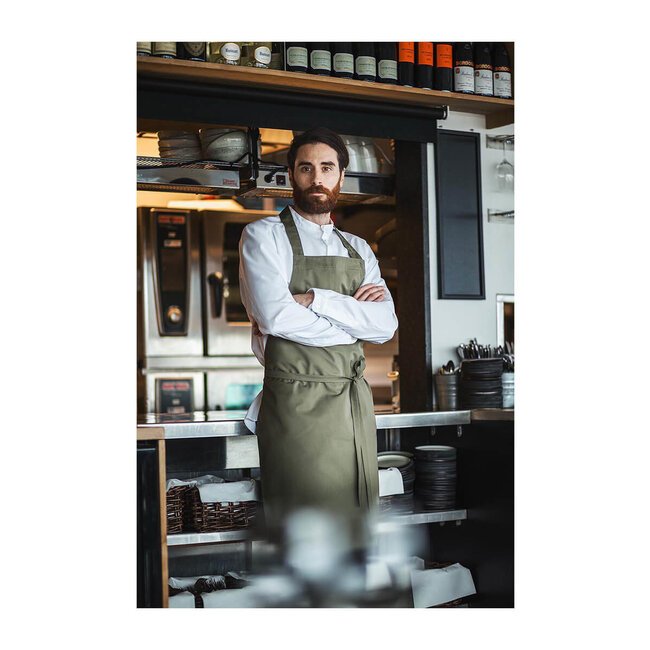 Basic schort unisex lang olijfgroen