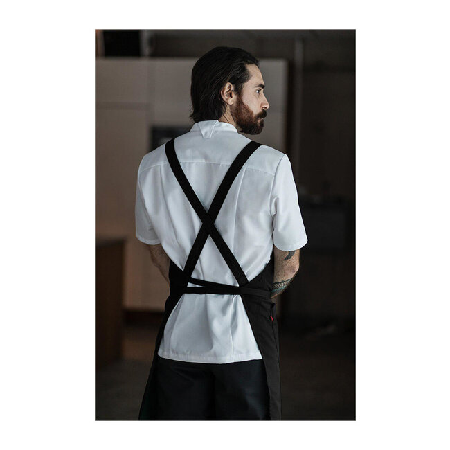 Premium schort unisex lang supportive denim zwart