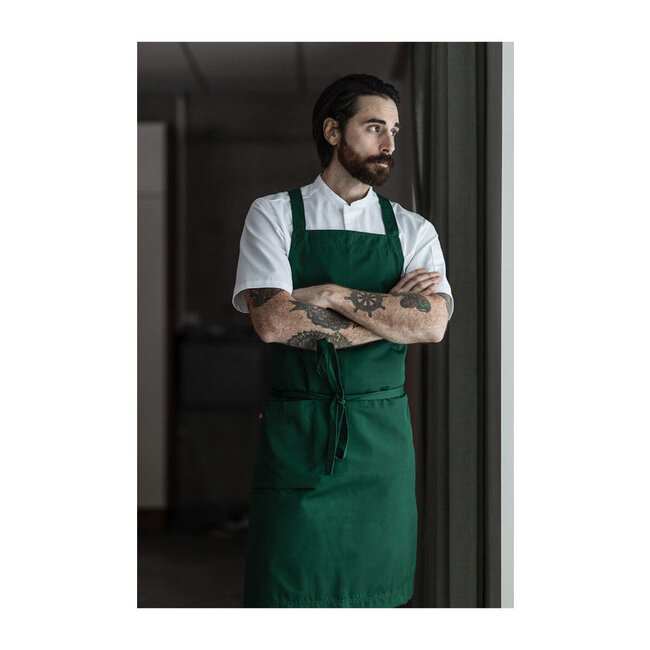 Premium schort unisex lang supportive denim olijfgroen