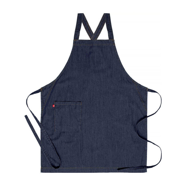 Premium schort unisex lang supportive denim donkerblauw