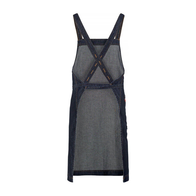 Premium schort unisex lang supportive denim donkerblauw