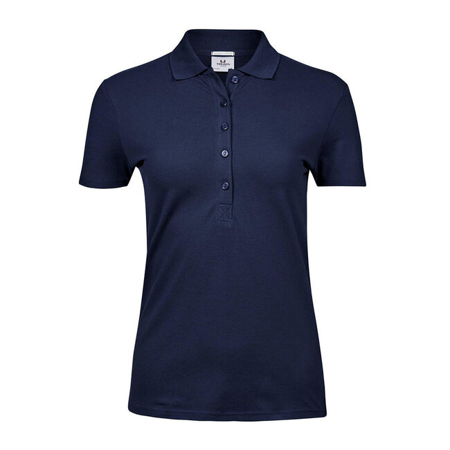 Premium polo Tee Jays korte mouw dames navy-blauw