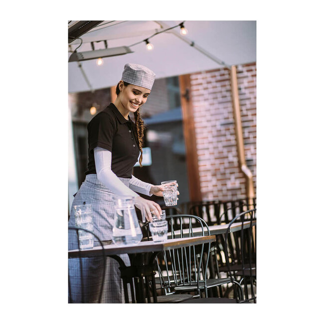 Basic polo getailleerd korte mouw dames zwart