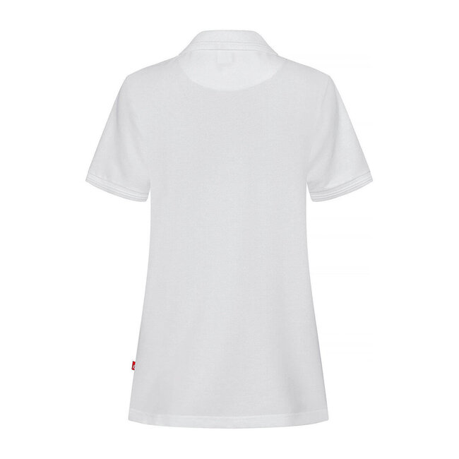 Basic polo getailleerd korte mouw dames wit