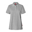 Basic polo getailleerd korte mouw dames grijs