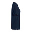 Basic polo getailleerd korte mouw dames navy-blauw