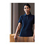 Basic polo getailleerd korte mouw dames navy-blauw