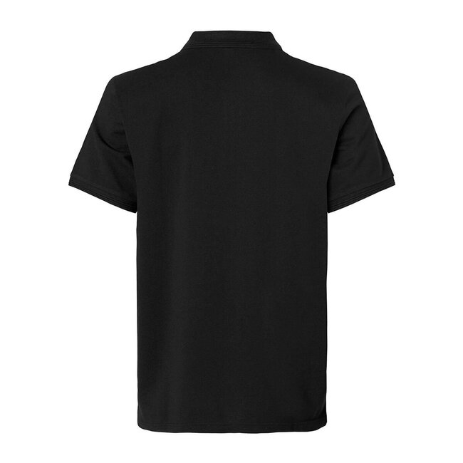 Basic polo getailleerd korte mouw heren zwart