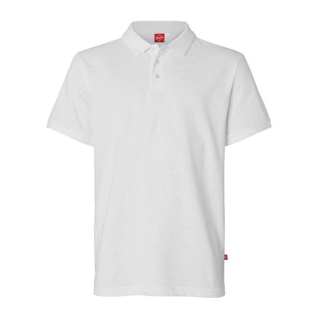 Segers Basic polo getailleerd korte mouw heren wit