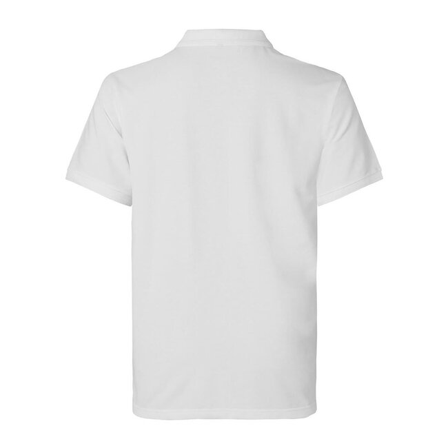 Basic polo getailleerd korte mouw heren wit