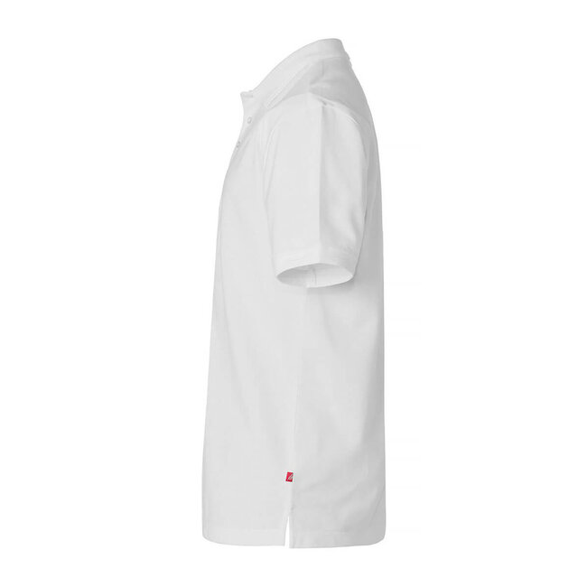 Basic polo getailleerd korte mouw heren wit