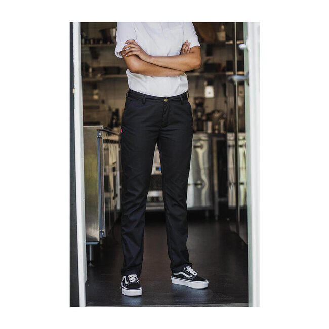 Basic broek stretch dames navvy-blauw