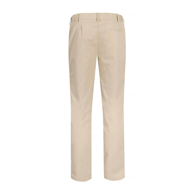 Basic broek stretch heren beige