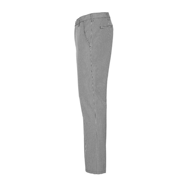 Basic broek heren pepita zwart