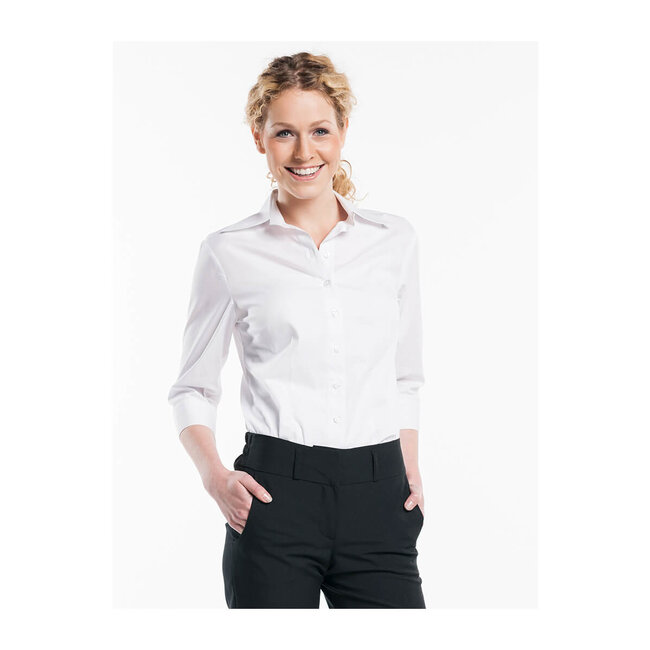 Premium blouse getailleerd dames wit