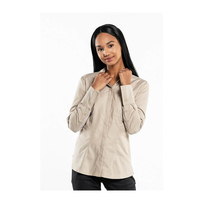 Chaud Devant Premium blouse stretch dames beige