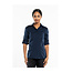 Premium blouse stretch dames navy-blauw